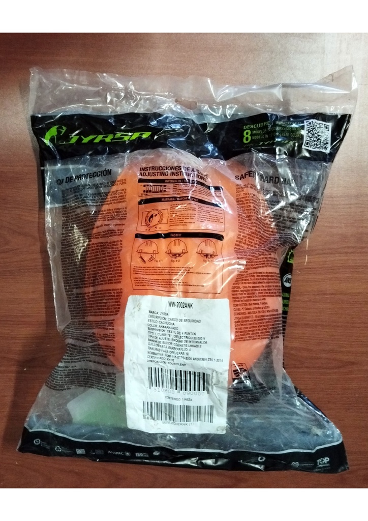CASCOS TIPO CACHUCHA COLOR NARANJA