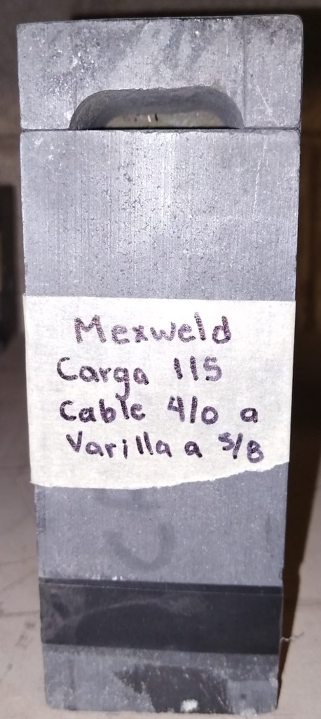 MOLDE PARA SOLDADURA EXOTERMICA CARGA 115 NUEVO MEXWELD 