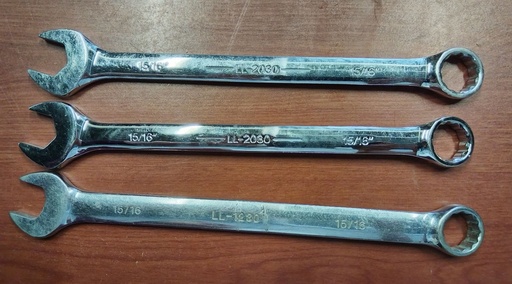 [HV_71] LLAVES COMBINADAS 15/16 x 336 mm USADO/BUEN ESTADO TRUPER LL-2030